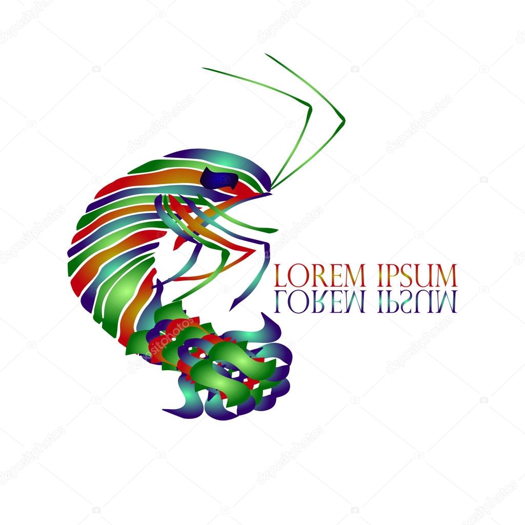 Shrimp Logo vector design template. Creative idea logotype. Seafood Logotype concept icon. Fishing sign. Aquarium symbol. Prawn mascot, team logo design. Use for any type of company.