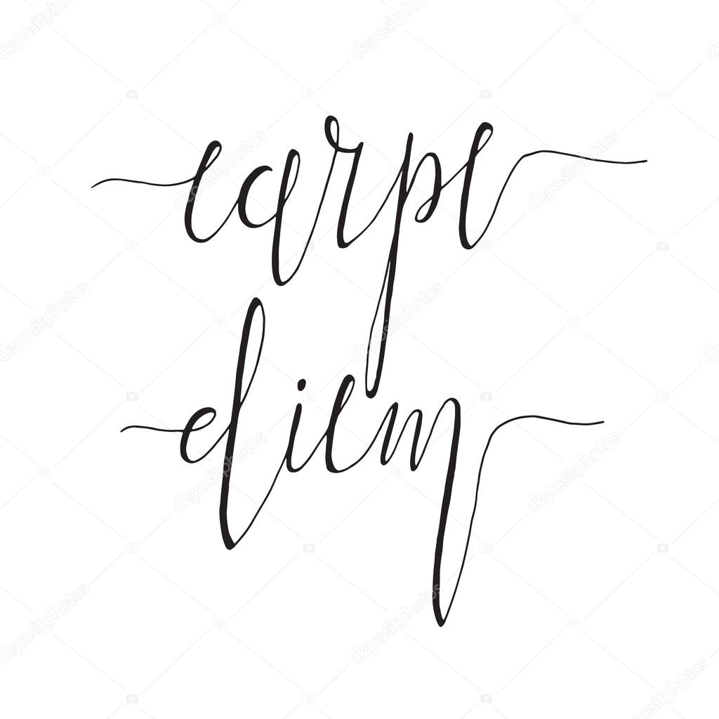 Carpe diem, latin aphorism — Stock Vector © kois00kois 107645216