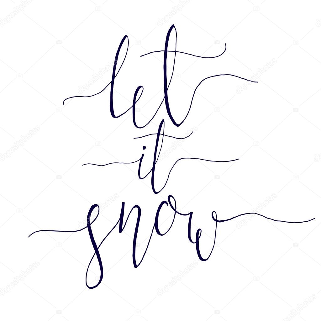 Let It Snow Quotes Let It Snow Inspirational Quote Stock Vector Image By ©Kois00Kois #107645310