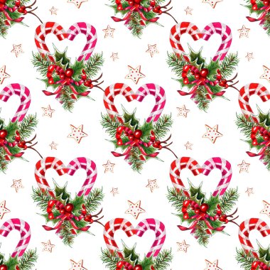 Şeker kamışı kalp desen.