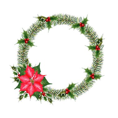 Suluboya Ladin çelenk.