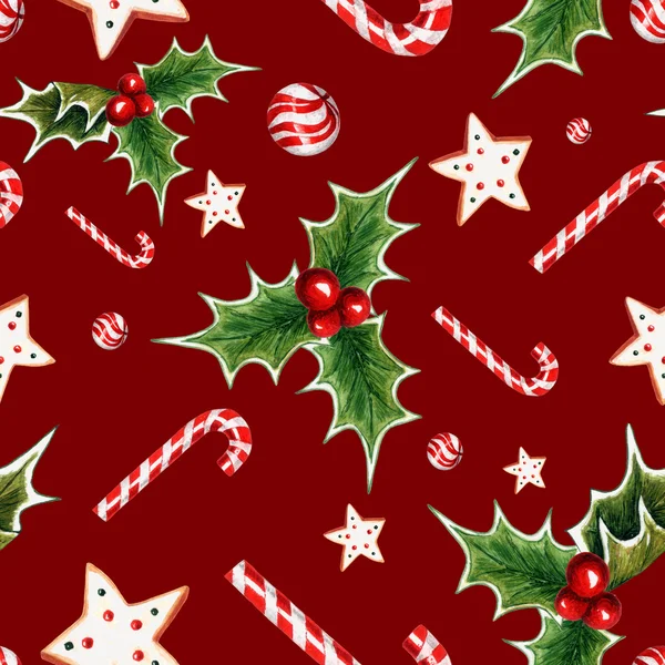 Christmas bordo pattern. — Stock Photo, Image