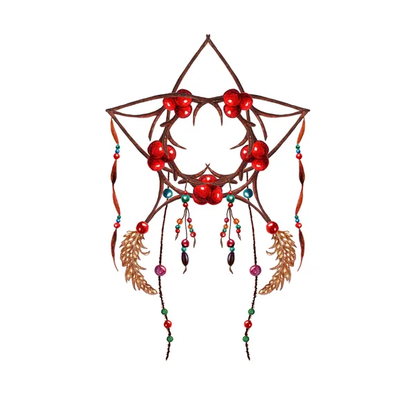 Twig Star Dreamcatcher. — Zdjęcie stockowe