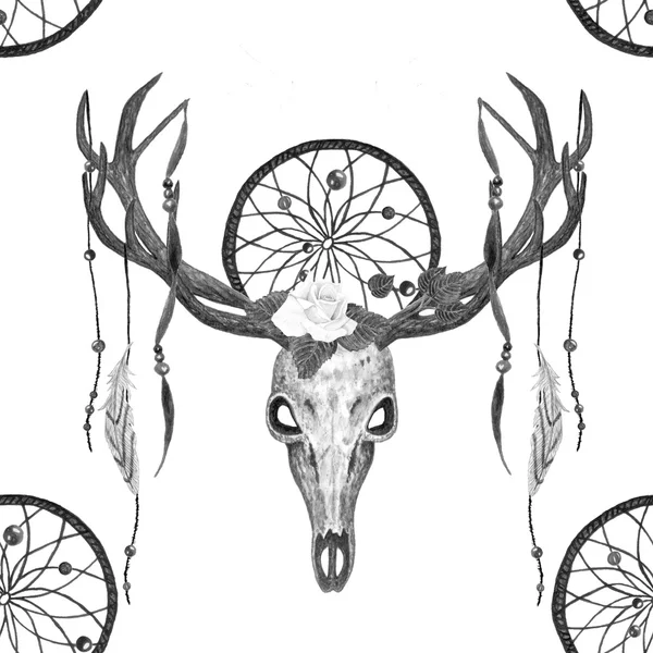 Deer skull pattern. — Stock Photo, Image