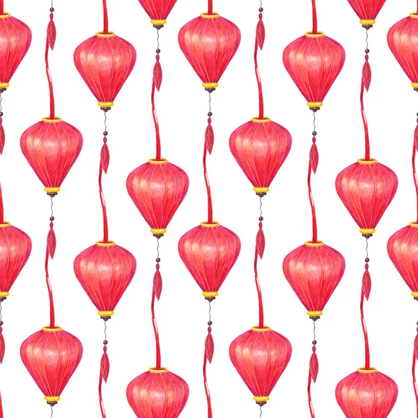 Chinese Red Lantern Pattern.