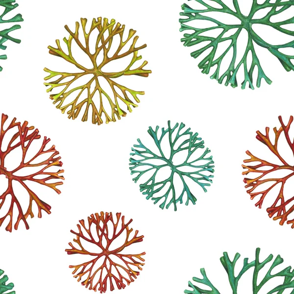 Acuarela Coral patrón sin costuras —  Fotos de Stock