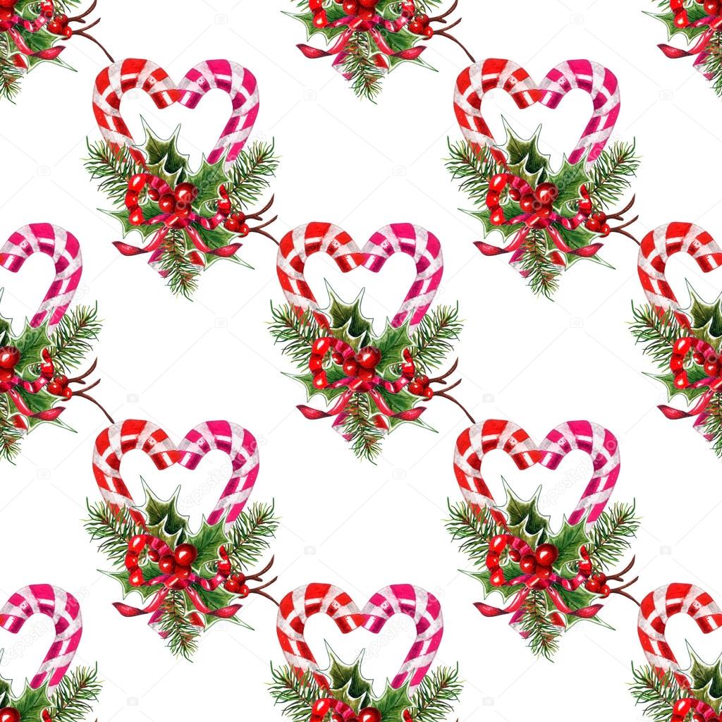 Candy cane heart pattern.
