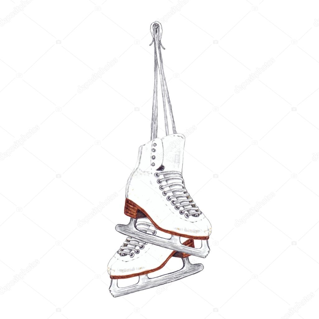 Hanging Ice Hockey Skates