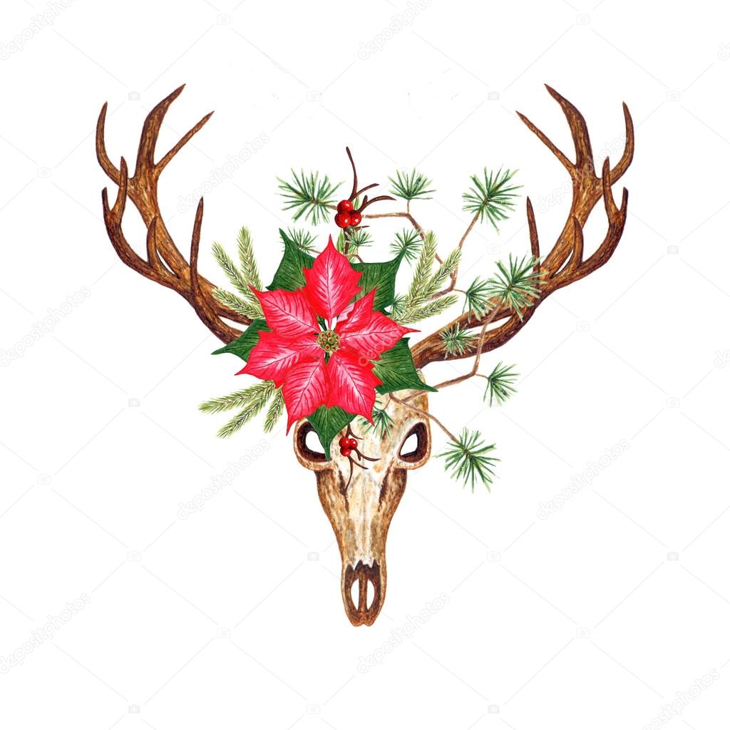 Xmas Deer Skull Stock Photo C Kois00kois 125228982
