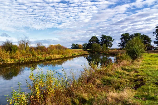 Осень Озере Нарева Страковой Гре Подляшье Польша — стоковое фото