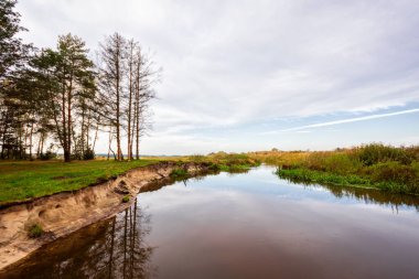 Narew Vadisi, Podlasie, Polonya 'da doğa ve ahşap mimari
