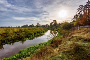 Narew Vadisi, Podlasie, Polonya 'da doğa ve ahşap mimari