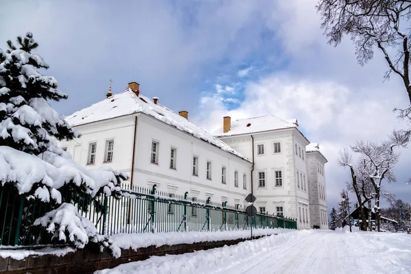 Beautiful winter in the town of Supral, Podlasie, Poland