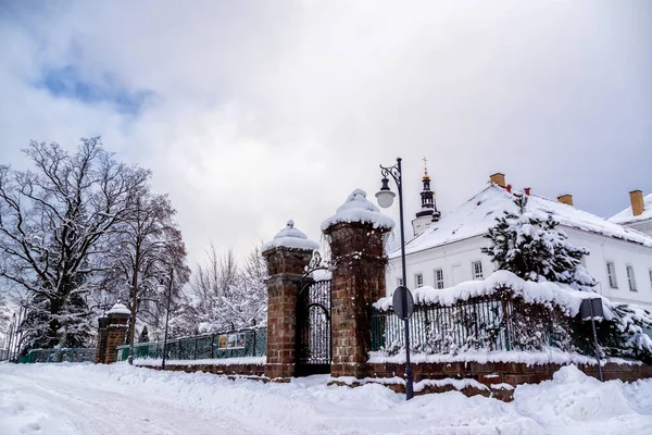 Зима Городе Сул Подляшье Польша — стоковое фото