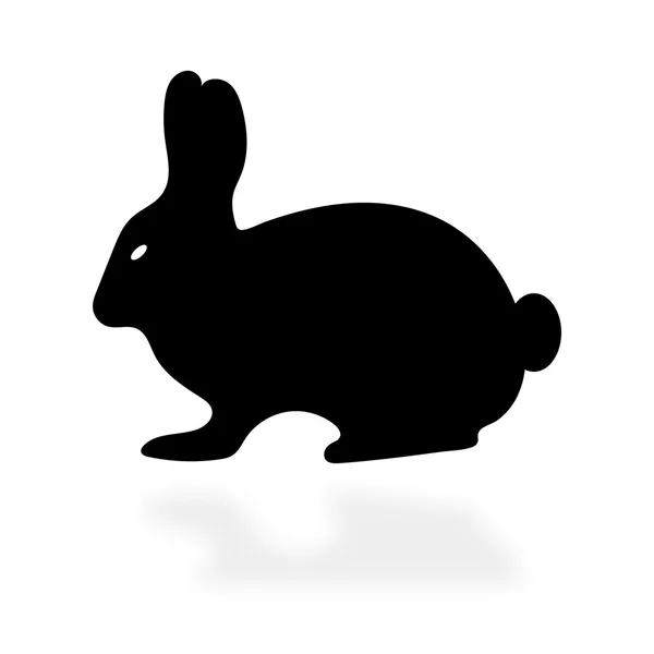 ウサギ、ウサギのベクトル シルエット — ストックベクタ