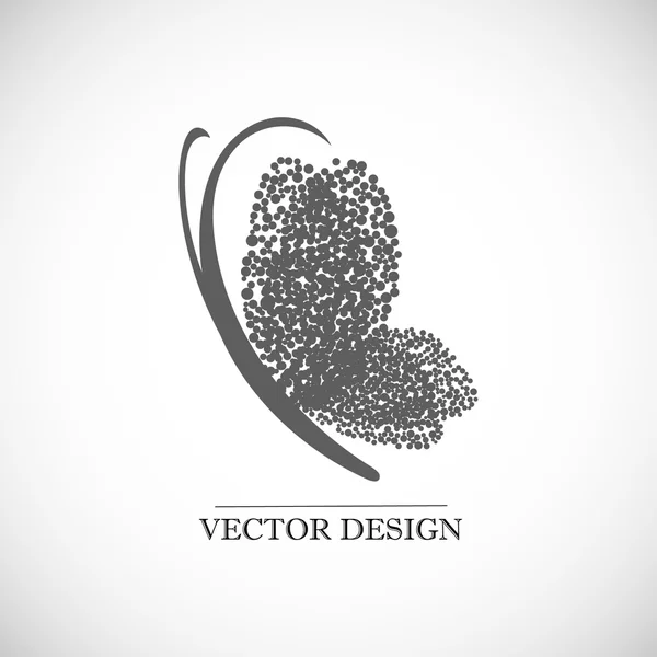 Vorlage für das Schmetterling-Logo. Vektordesign — Stockvektor