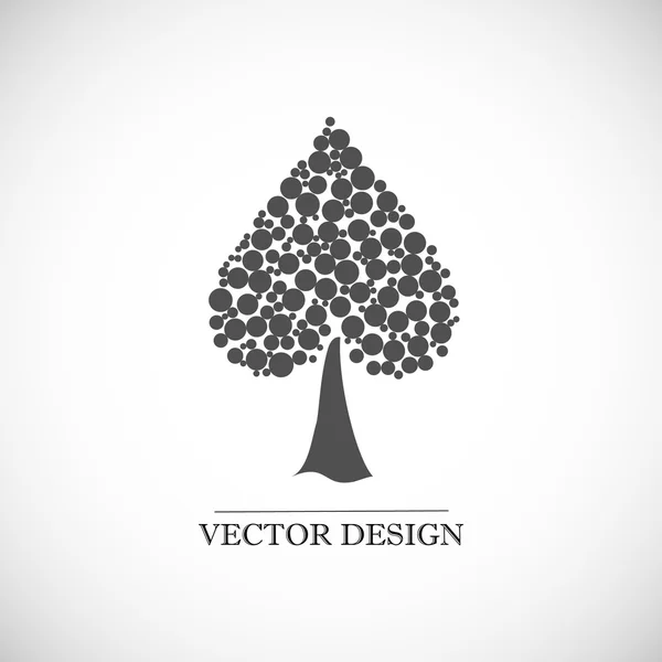 Ahşap soyutlama. İskambil takım elbise spade. Vektör tasarımı.