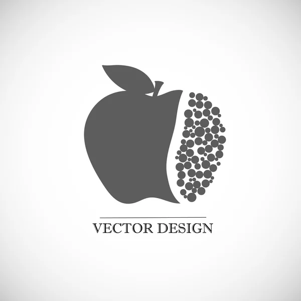 Yaratıcı elma. Vektör tasarımı