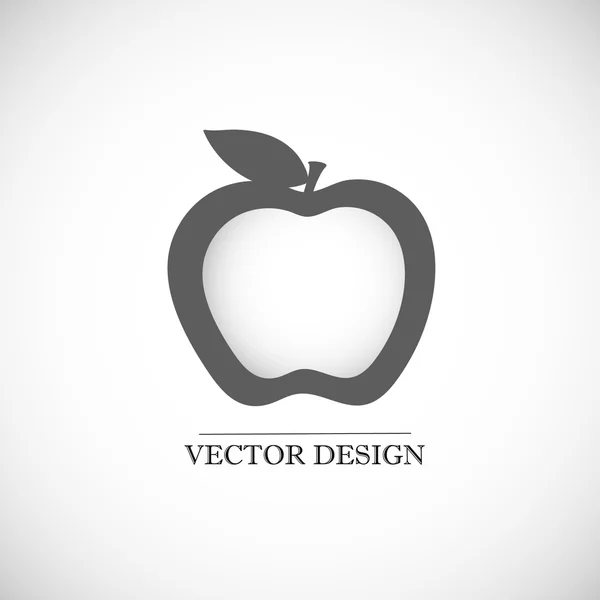 Креативное яблоко. Векторный дизайн — стоковый вектор