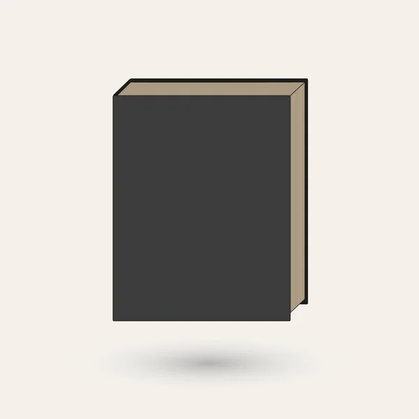 Libro o taccuino con copertina nera — Vettoriale Stock