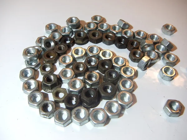 Metal nut isolated on white background — Stock Photo, Image