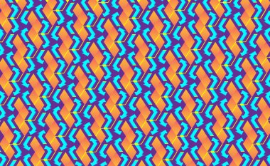 Blockchain konsepti izometrik pankart. Dijital engeller birbirleriyle bağlanır ve kripto zincirini şekillendirir. Küpler oklarla birbirine bağlanıyor. Soyut teknoloji geçmişi. Vektör illüstrasyon tasarımı.