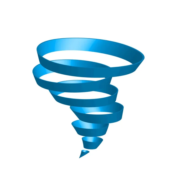 Tornado Cor Azul Clássico Suave Anéis Isolado Vetor Ilustração Eps —  Vetores de Stock