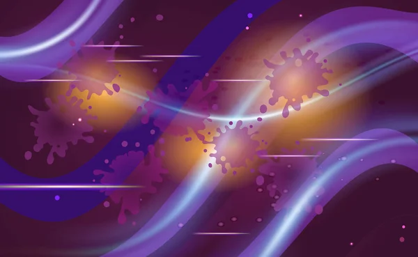 Raumfahrt Lila Vektor Hintergrund Mit Violetten Abstrakten Illustration Verschwommen Flecken — Stockvektor