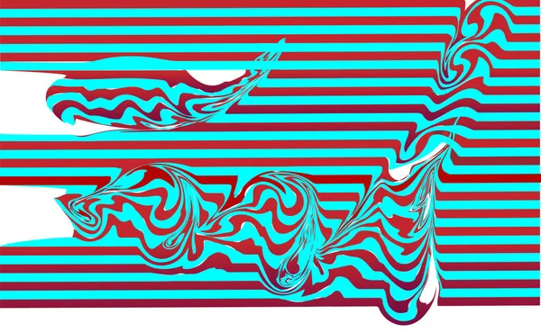 Fondo Color Azul Rojo Abstracto Rayas Con Bandas Patrón Gráfico — Vector de stock