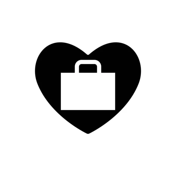 아이콘 Suitcase 발렌틴 엠블럼 수하물 로고는 라이트 백으로 분리되어 있습니다 — 스톡 벡터