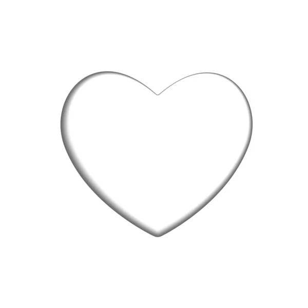 Sombra Moldura Interna Modelo Para Coração Atributo Design Valentines Ilustração — Vetor de Stock