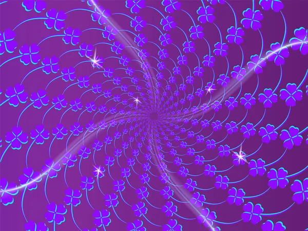 Jour Patrick Fond Avec Trèfle Quatre Feuilles Violet Pourpre Fond — Image vectorielle