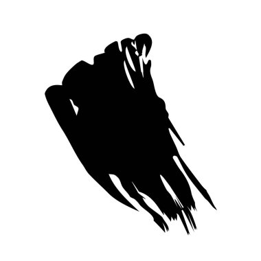 Akan ve damlayan boya ya da sıvı fırça darbesi şablonu. Siyah her renkte ve her tasarımda kullanılabilir. Fırça darbesi arka planda izole edildi. Sanat konsepti, mürekkep sıçraması. Vektör illüstrasyonu Eps 10.