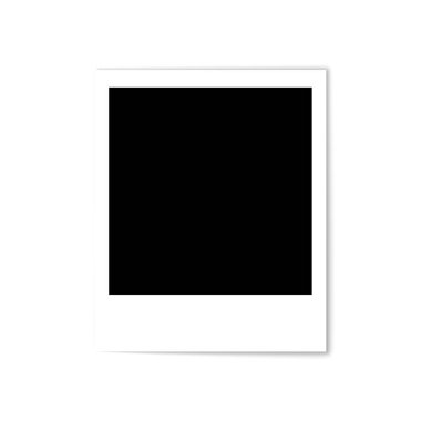 Fotoğraf kartı maketi. Beyaz arkaplanda görüntü izolasyonu için boş alanı olan boş çerçeve. Klasik gerçekçi tasarım şablonu. Vektör illüstrasyonu Eps 10.