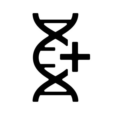 GDO simgesi, siyah işaret. Sembol genetiği değiştirilmiş DNA. Beyaz arka planda izole edilmiş yemek paketinin etiketi ya da etiketi. Vektör illüstrasyonu Eps 10.