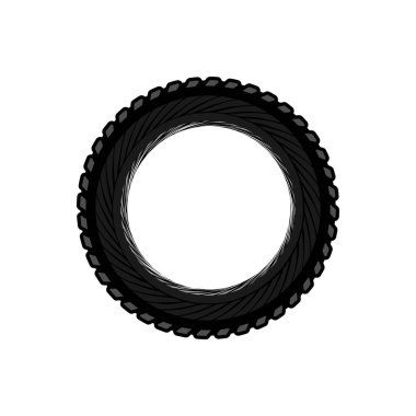 Yol lastiği ikonu, logo. Vektör tasarımı örnekleme şablonu. Ulaşım simgesi yol yüzeyi ya da yol kenarı için çok az. Eps 10.