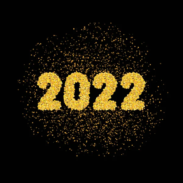 Simplement Des Chiffres Inscription 2022 Pour Nouvelle Année Miettes Texture — Image vectorielle