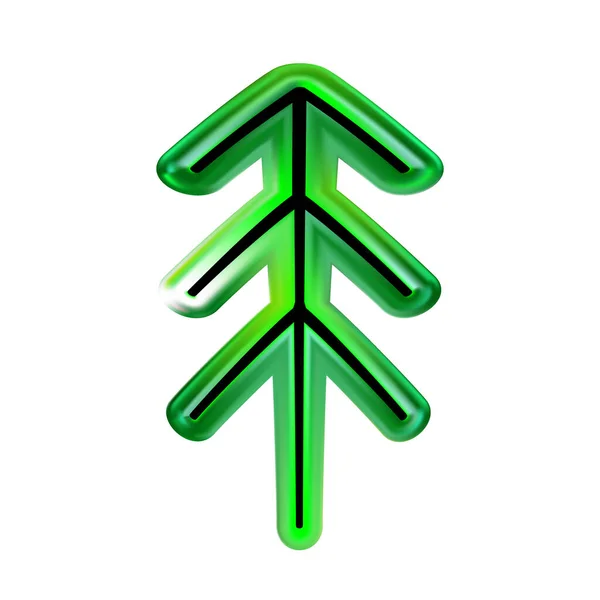 Boldog Évet Műanyag Vagy Karácsonyfa Zöld Játék Dekorációs Elem Design — Stock Vector