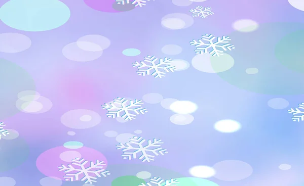 圣诞混乱模糊的新年 浅色的雪花在背景紫罗兰 用于设计和装饰的矢量插图 Eps — 图库矢量图片