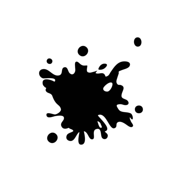 Black Chaotic Ink Blot Vector Illustration Isolated Variable Figures Eps — Stock Vector