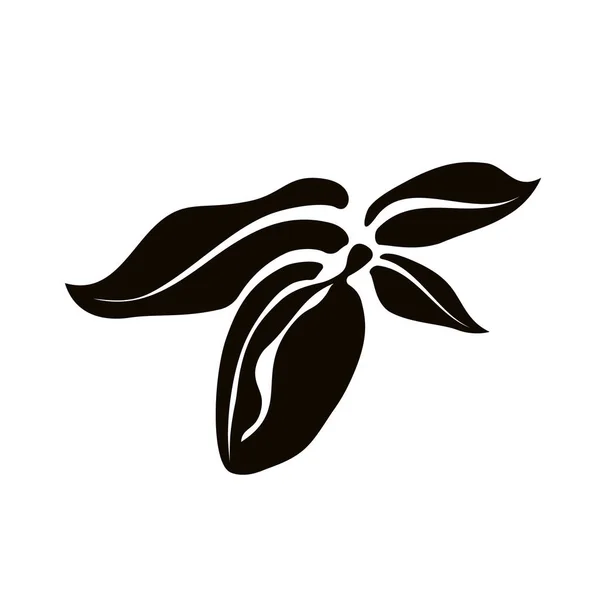 Ícone Amêndoa Isolado Folhas Arte Vetorial Frutas Eps — Vetor de Stock