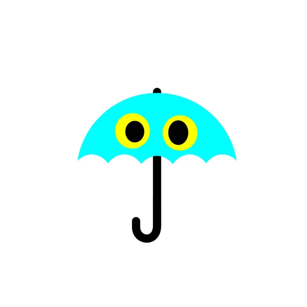 Paraguas Plano Dibujos Animados Esta Una Ilustración Vectorial Para Diseñadores — Archivo Imágenes Vectoriales