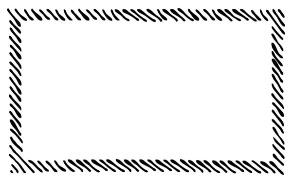 Scriblez Éclosion Diagonale Long Rectangle Cadre Jante Des Symboles Dessinés — Image vectorielle