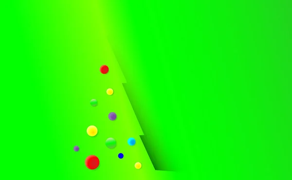 Fond Noël Avec Arbre Vert Ornements Boules Arbre Multicolore Pour — Image vectorielle