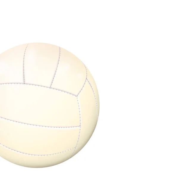 Realistische Witte Volleybal Geïsoleerd Witte Achtergrond Sportuitrusting Teamspel Lederen Object — Stockfoto