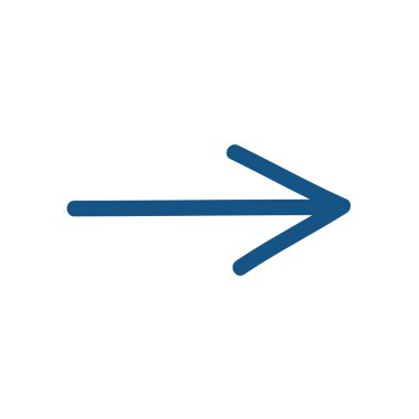 Yatay ok sol ya da sağ, klasik mavi rengi gösteriyor. İzole ışık arka planında iş veya web sitesi düğmesi dekorasyonu için imza, sembol ve simge. Vektör illüstrasyonu Eps 10.