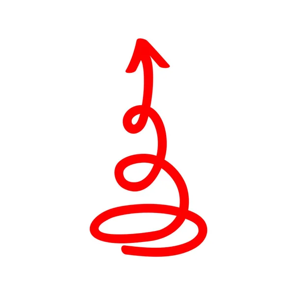 Signe Flèche Spirale Rouge Symbole Icône Pour Entreprise Site Web — Image vectorielle