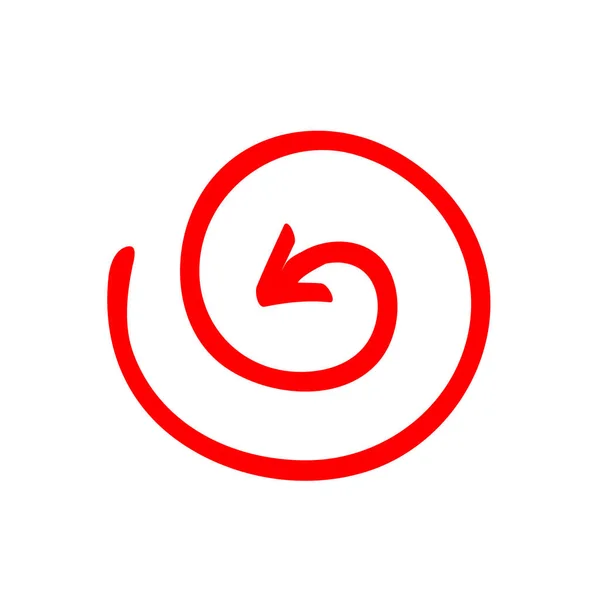 Red Arrow Vortex Sign Direction Icon Website Button Helix Business — 图库矢量图片