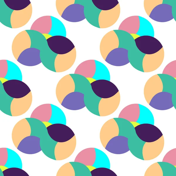 Fondo Plano Sin Costuras Abstracto Composición Esferas Colores Círculos Equilibrio — Vector de stock