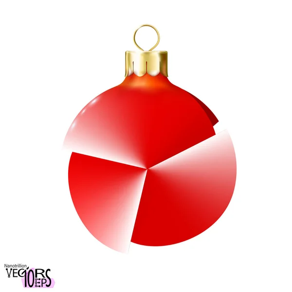 Ασυνήθιστο Κόκκινο Παιχνίδι Χριστουγεννιάτικο Δέντρο Μπάλα Απομονώνονται Λευκό Φόντο Γυαλιστερό — Φωτογραφία Αρχείου